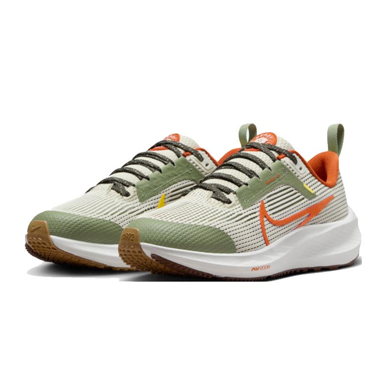 Nike Air Zoom Pegasus 40 GS Oil Green Campfire Orange Kids Sneakers Summit-White Sea-Glass FV3645-381