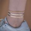 3pcs/set Gold Color Simple Chain Anklets For Women Beach Foot Jewelry Leg Chain Ankle Bracelets Women Accessories