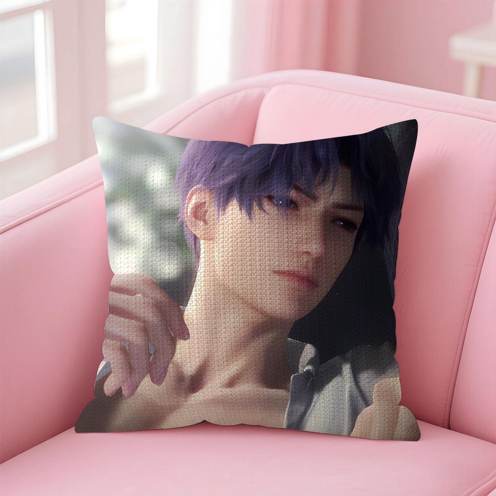 

Love And Deepspace Rafayel Cushion Cover Natural Linen Pillow Case DoubleSided Print Decorative Sofa Pillowcase Home Decor Gift 30x30cm