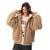 Unisex Thick Winter Cotton Jacket With Detachable Fur Collar Short Loose Fit Hooded Coat Students Couples