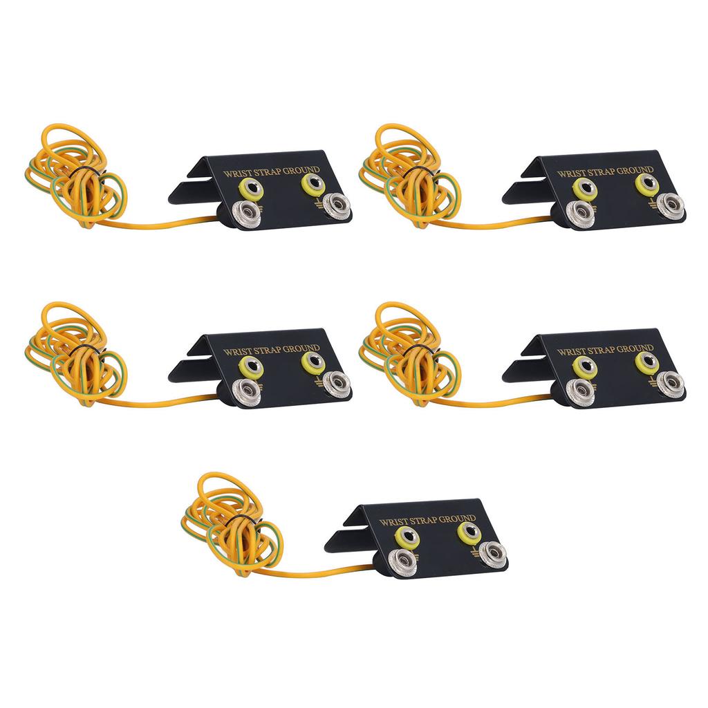 5Pcs Wrist Strap Ground Socket Connector ESD Grounding System L Shaped Non Static