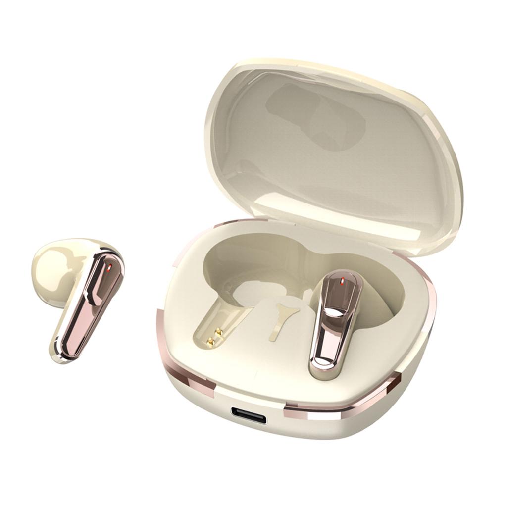 True Wireless 5.4 Earbuds, Half In-Ear Music Headphones, IPX4 Sweatproof Earphone, 150mAh Charging Case, Magnetic Charging, Dual Ear Call, To