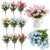 Multicolor Simulation Flower Silk Petals Faux Flower  Desktop Ornament