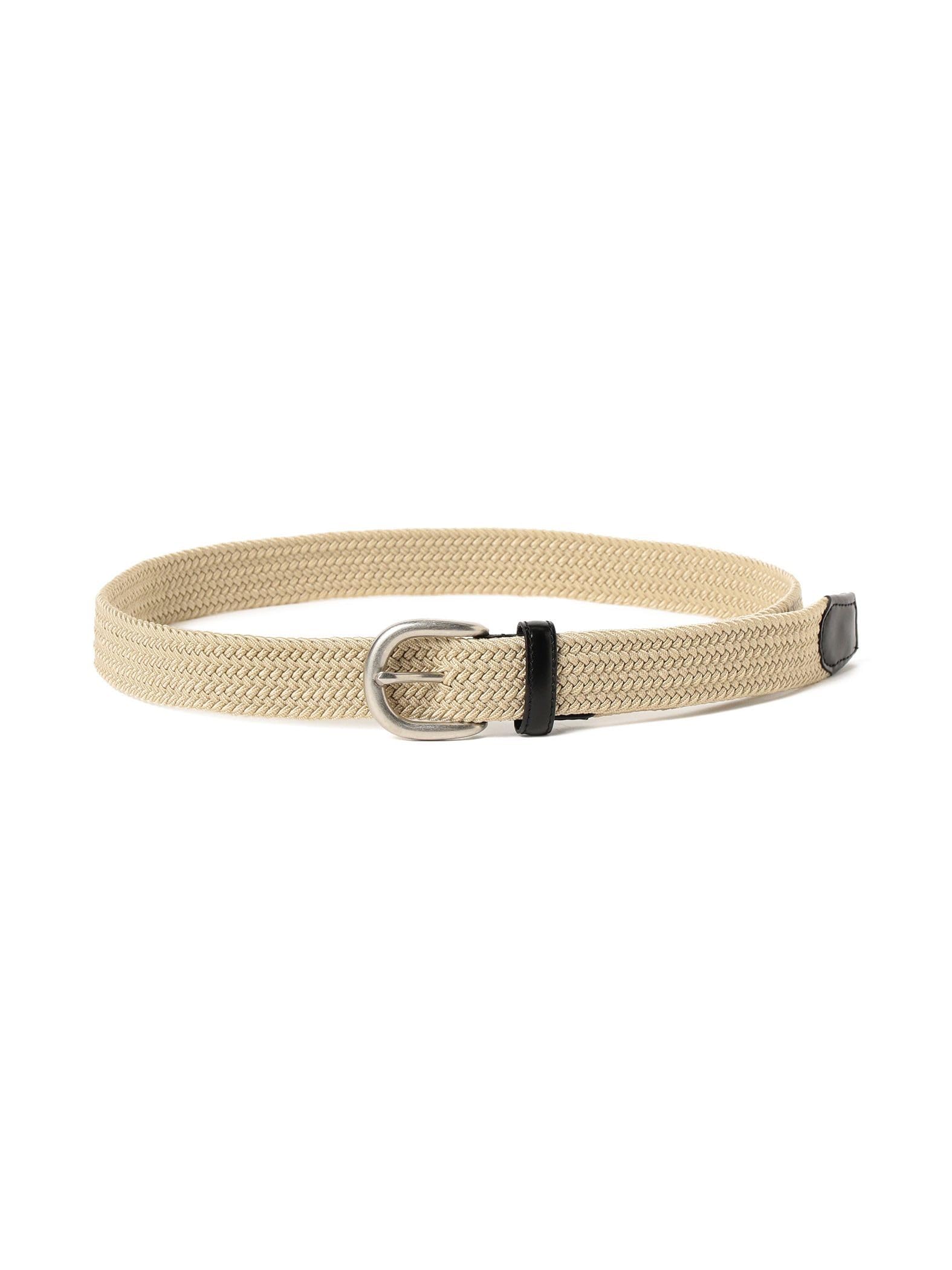 [BEAMS] Canvas Belt Elastic Mesh Belt Men s BEIGE FREE 11510020905