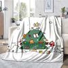 Christmas tree Theme Printed Blanket - Perfect for Couch, Bed, Travel & Outdoor Use | Machine Washable, Cozy & Durable.