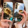 The Golden Noble Tiger For Samsung Galaxy S26 S20 FE S21 S22 S23 Plus S24 Ultra 25Ultra S21+ S9 S22 Golden glass phone case