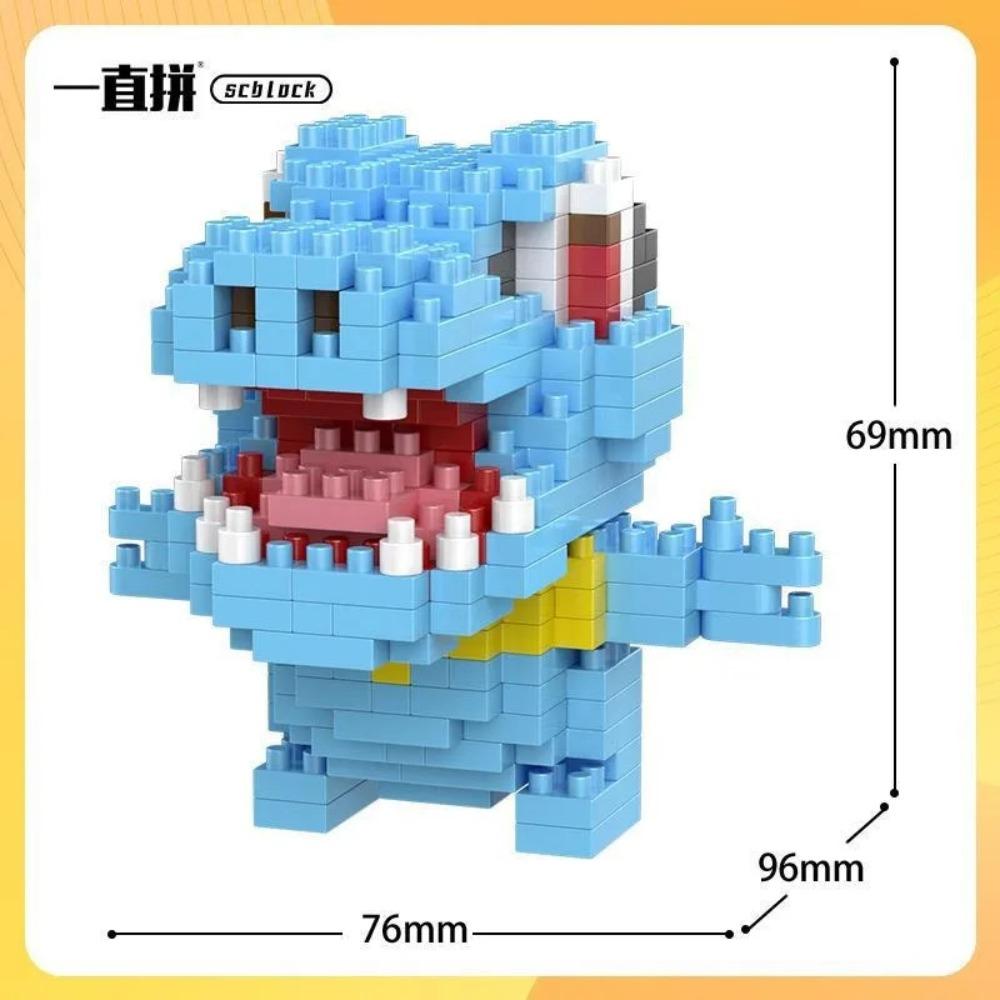 Pokemon Building Blocks Small Cartoon Mini Block Pikachu Charizard Eevee Mewtwo Anime Assemble Action Model Dolls Boys Toys