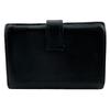 HERMES Bean leather Card Case black leather unisex Used