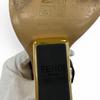 Great FENDI Pumps FIRST F-design Heel Slingback Leather Shoes Black Women 36 Used