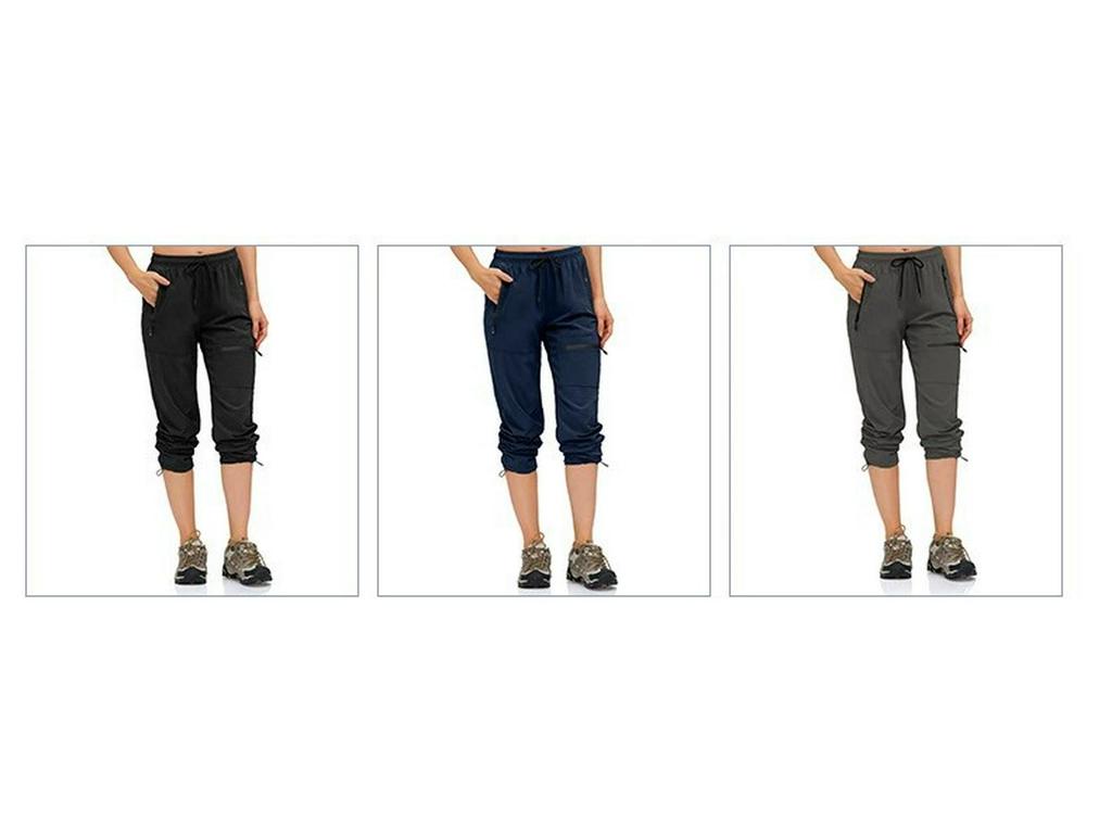 Pantaloni da Donna ad Asciugatura Rapida per Corsa e Trekking all'Aperto - Traspiranti, Elasticizzati, Vestibilità Ampia