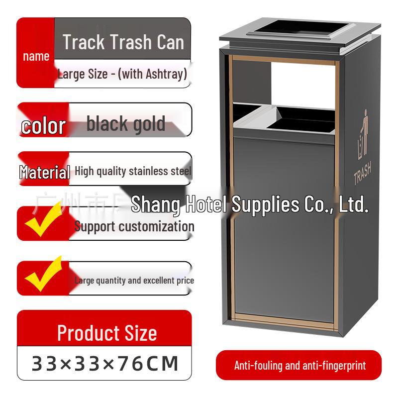 Stainless Steel Trash Can for Shopping Malls, Hotels, Offices, and Subway Stations
