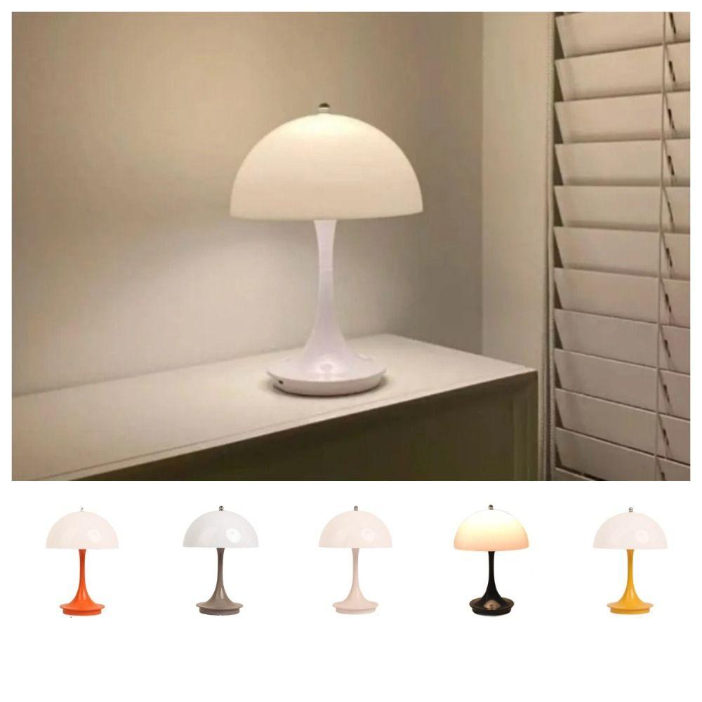 High-end Mushroom Table Lamp Rechargeable Bedroom Decorative Light Simple Desk Lamp  LED Decoration