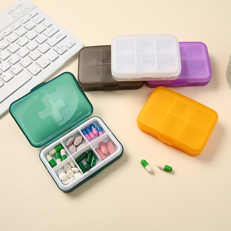Large Capacity 7-Day Medicine Organizer with 6 Grids for Morning, Noon, and Evening
