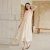 French embroidered patchwork sleeveless dress