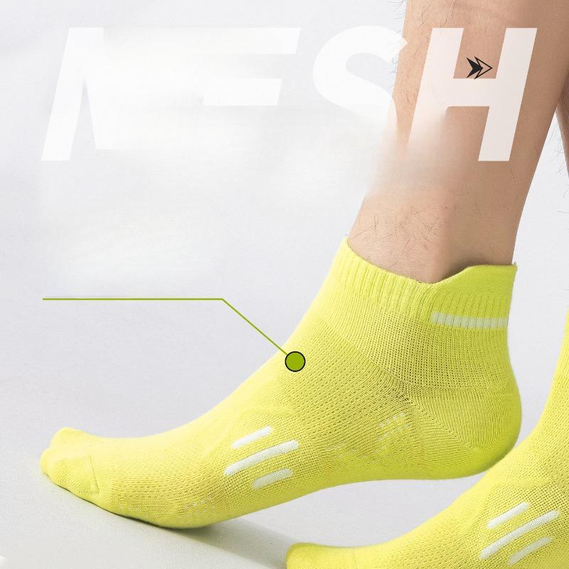 Men's Summer Thin Mesh Breathable Short Socks, Men's Running Socks, Men's Low-top Anti-slip and Non-removable