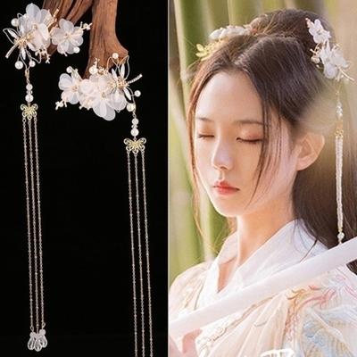 1 Stück/2 Stück Eleganter klassischer Stil Libelle Traditionelle HANFU Chinesische Quaste Haarnadel Kopfbedeckung Haarspangen