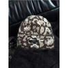 Korean Leopard Print Wool Knitted Toe Cap for Men and Women In Autumn and Winter Versatile Face-showing Small Warm Woolen Hat  Cold Hat