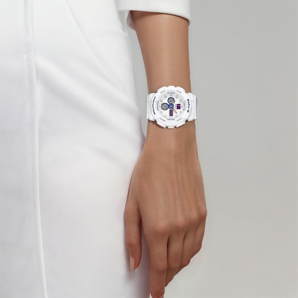 CASIO Women's BABY-G 46.3mm White Watch BA-120TR-7B BA-120TR-7B