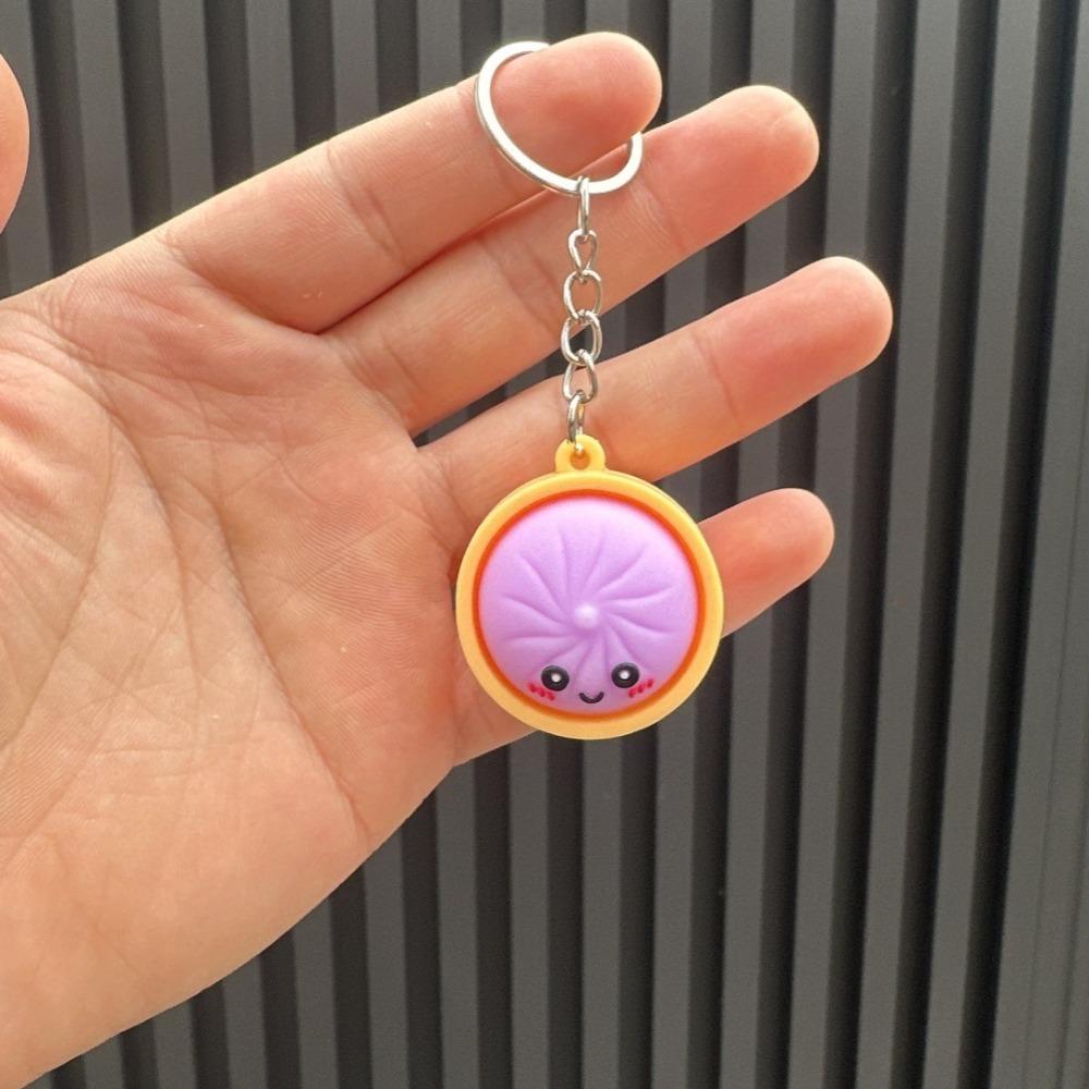 6/12/18/24 Pezzi Portachiavi Ravioli Carini Baozi con Vaporiera Colori Carini per Sacchetti Regalo Bomboniere Festa Bomboniere Matrimonio per Ospiti