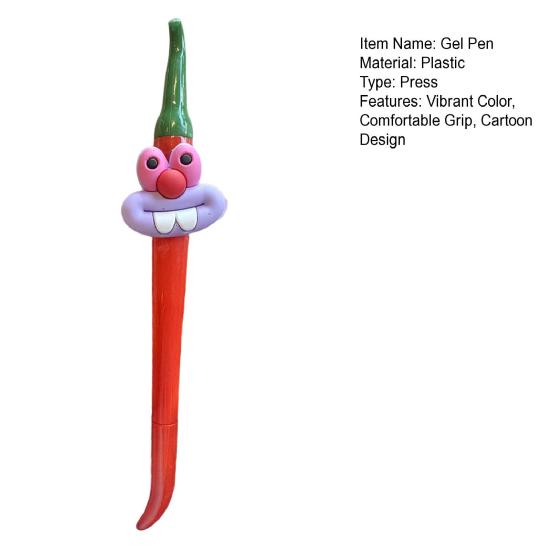 Cute Gel Pen Kids Cartoon Pepper Shape Ballpoint Pen Office