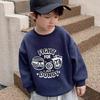 Boys Cotton Crewneck Sweatshirt Loose Fit Spring Autumn Thin Top for Big Kids
