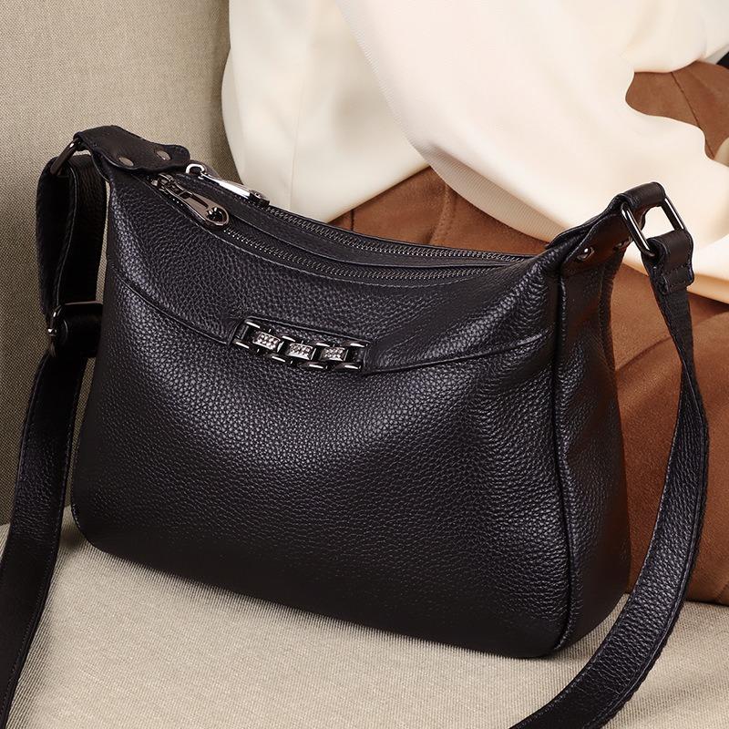 Leder Damen Taschen Herbst und Winter Neu Trendige Mode Schultertaschen Nischen Design Vielseitige Umhängetaschen Gepäck
