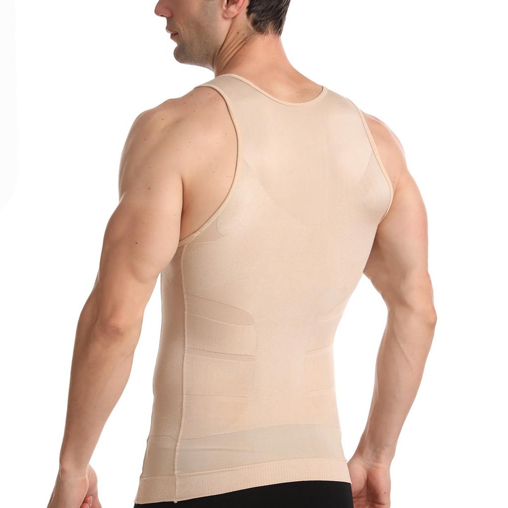 Men's Compression Slim Fit Tank Top Body Shaper Vest Sleeveless Undershirt Stretch Fabric Breathable Design for Daily Wear