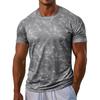 Men's Gym Muscle Tee Short Sleeve Round Neck T-Shirt Casual Printed Tee Shirt for Exercise Vacation Streetwear