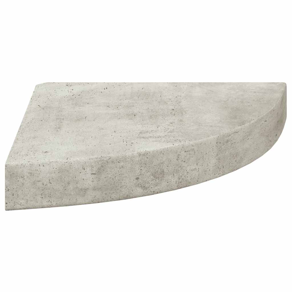 Corner Floating Shelves 4 Pcs Concrete Grey 25 X 25 X 3.8 Cm MDF