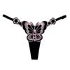 Butterfly Embroidery Low-Rise See-Through Thong