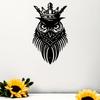 1pc 15.74in Metal Owl Wall Sculpture Indoor Outdoor Garden Balcony Country Style Bedroom Living Room Office Porch Decor