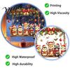 Festive Window Decorations Christmas Animals Decal, Static Cling Removable Sticker, Waterproof PVC Cute Winter Party Ornaments Deer Bunny on