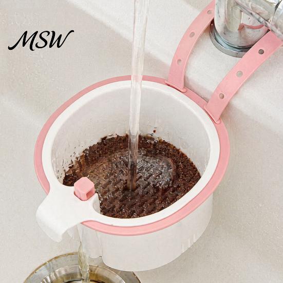 Kitchen Sink Cleaning Accessory Strainer Basket, Automatic Dumping Design, Hanging Easy Clean Gadget Faucet Food Catcher, for And Drainage Waste Trap