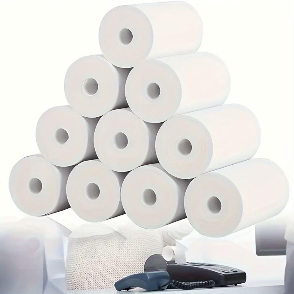

10Rolls Coreless Receipt Printing Paper Inkless Cash Registers Print Paper Thermal Paper Shop 10Rolls