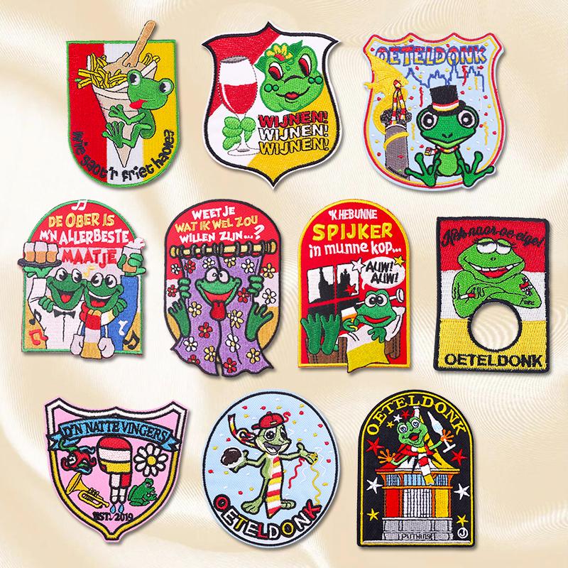 10pcs Set Patch Netherland Oeteldonk Emblem Embroidery Patches For Clothes Iron On Patches For Clothing Uniform Embroidered Diy 