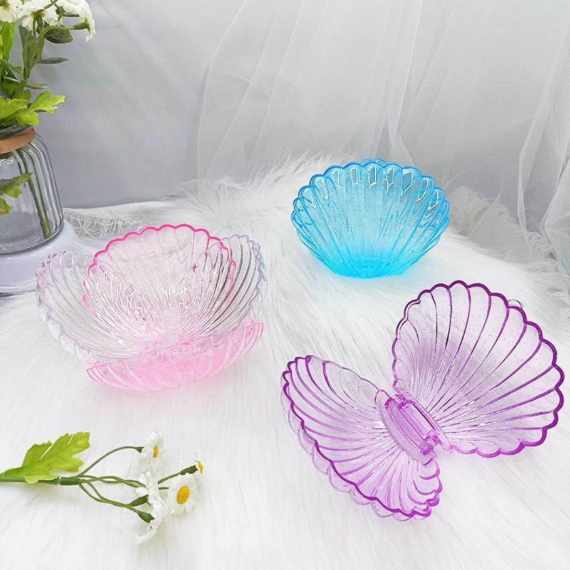 Colorful Shell Candy Boxes Mermaid Birthday Party Biscuit Gift Packaging Jewelry Storage Box Shower Wedding Decor