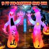 JOYFY 12Ft Giant Ghost Halloween Inflatable Outdoor Decorations with Colorful Flashing Flame Light for Garden/Home/Holiday/Party