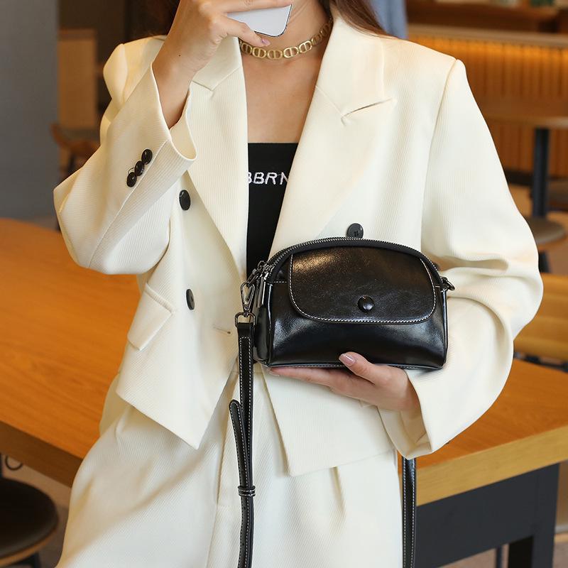 

Стильная женская сумка кроссбоди для телефона из натуральной кожи 2025 - Мини-дизайн с маленьким ароматом