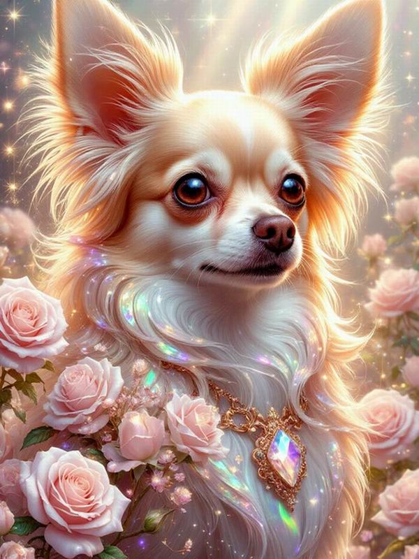 Cute Dog Flower Diamond Painting New Collection 2026 Pet Animals Diy Full Square Round Drill Rhinestone Embroidery Mosaic Cross Stitch Kits