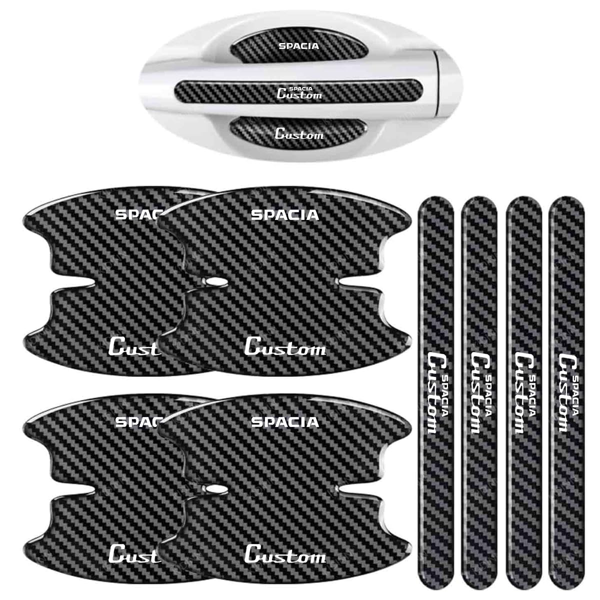 

Door Handle Protector for Suzuki Spacia Paint Carbon Fiber Comfortable to the Paint Easy Installation Custom, Scratch-Resistant, Abrasion-Resistant, чёрный