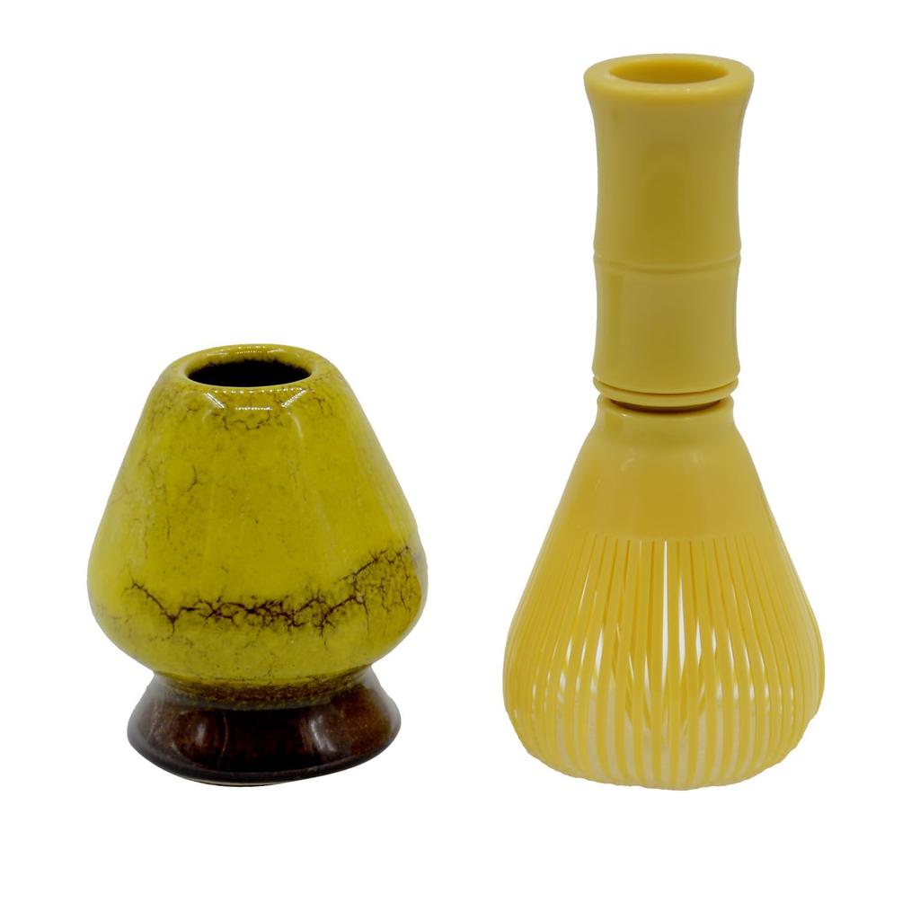 Tea matcha tea ceremony traditional 80 yellow ceramic tea whisk whisk, reusable, resin, whisk, tool, craft, pieces, + (yellow)