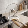 Folding Pot Lid Holder Stainless Steel Pot Lid Stand Pan Cover Shelf Spoon Rest  Restaurant