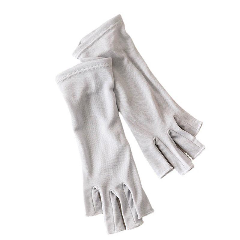 YuYue 2025 Mulberry Silk Sun Protection Half-Finger Gloves for Summer Driving and Riding