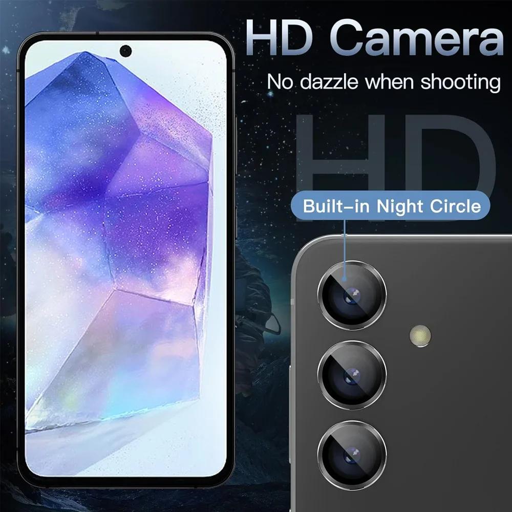 1Set Tempered Glass Lens Protect Film For Samsung Galaxy A17 A07 A16 A06 A15 A05 A56 A36 A35 A26 A25 A55 Anti-scratch Camera Cap