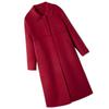 Autumn and Winter New Women's Long Doll Collar Double-sided Woolen Coat Is Thin and Large.