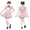 Clearstone Lyrical Palette Cosplay Halloween Idol Tweed Dienstmädchenkleid, Damen, Rosa