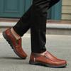 Herren Lederschuhe Neue handgefertigte Freizeitschuhe mit weichen Sohlen Bequeme atmungsaktive Herren-Turnschuhe Trend Faule Wilde flache Schuhe