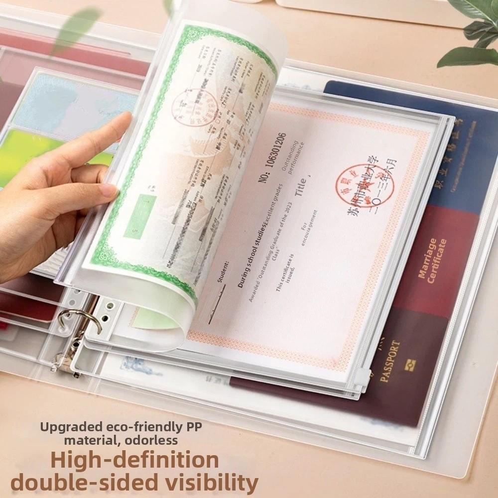 7-in-1 Zip File Bag Waterproof Miscellaneous Storage Organizer File Binder Office Supplies