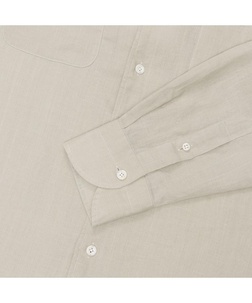 PRODESHIRT [Semi-Oversized] Cuban Open Collar Linen Shirt (Grey)