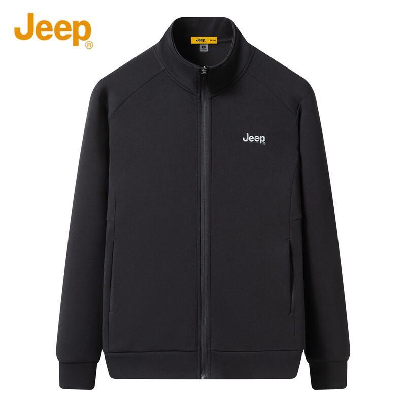 JEEP Men s Classic Stand-Collar Cardigan Sweatshirt M